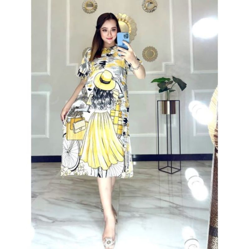 [BISA COD] Daster sofia dress viral/Daster sofia jumbo terbaru/Daster sovia jumbo