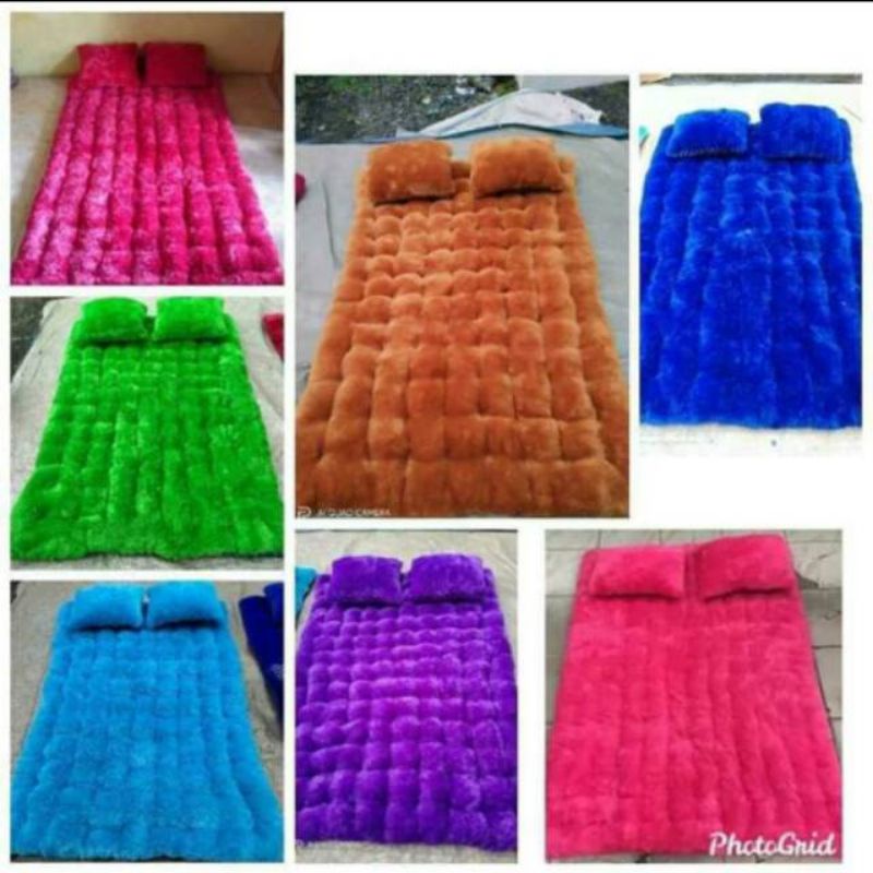 Kasur Lipat /Kasur lipat Bulu Cimol/Kasur Bulu Ukuran 120x159