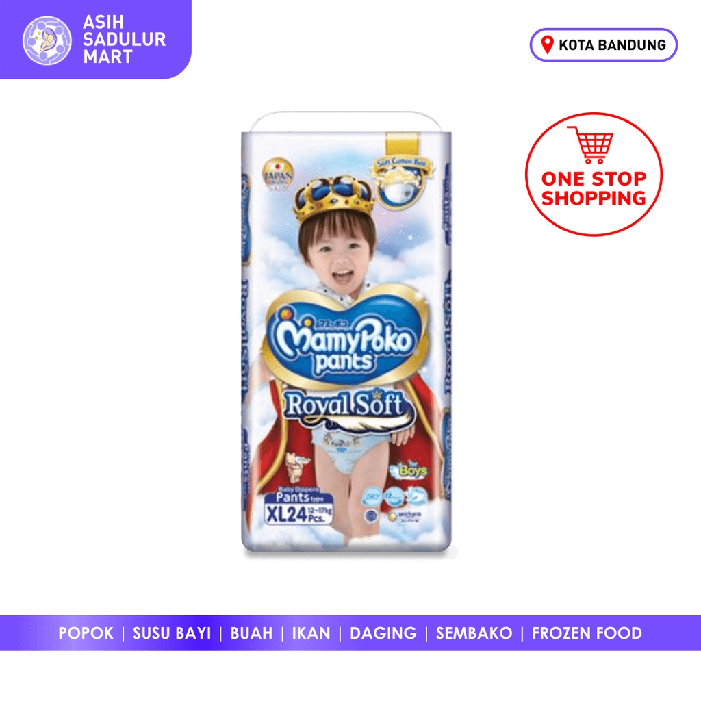 Mamypoko Royal Soft Boys XL24 Pants Popok Bayi Bandung Promo Murah