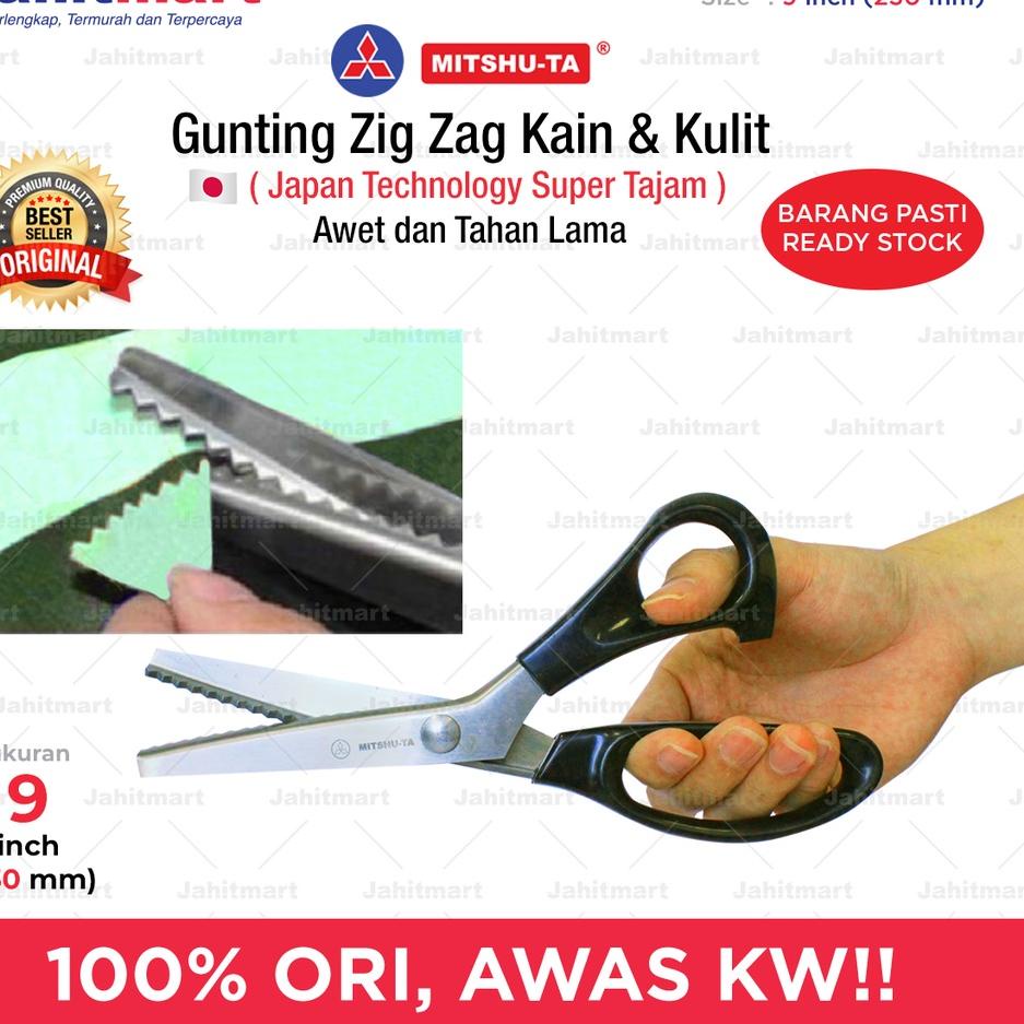 

Miliki !! Gunting Zig Zag Kain & Kulit Merk MITSHU-TA ~