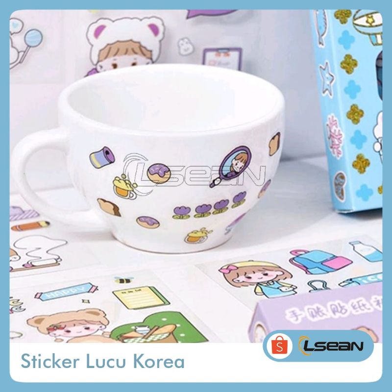 Sticker MOMO Aesthetic Korean Sticker Lucu