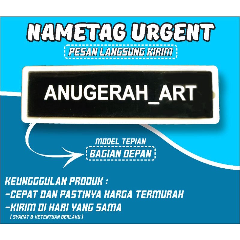 

NAMETAG/NAME TAG/PAPAN NAMA/NAMA DADA/NAMETAG PENITI/NAMETAG PNS/NAMETAG UNGENT/NAMETAG CEPAT/NAMETAG HITAM/NAMETAG PUTIH/NAMETAG SIMPLE/NAMETAG 1 HARI JADI/NAMETAG MURAH/NAMETAG GURU/NAMETAG MAHASISWA/NAMETAG MURID/NAMETAG SANTRI/NAMETAG MURAH-CEPAT