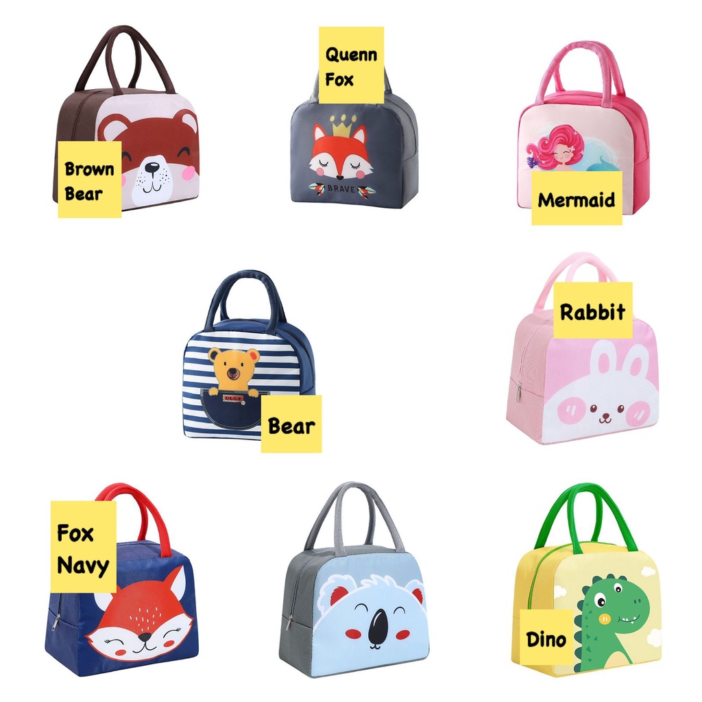 Lunch Bag Simple Anak Sekolah- Tas Bekal Murah Meriah