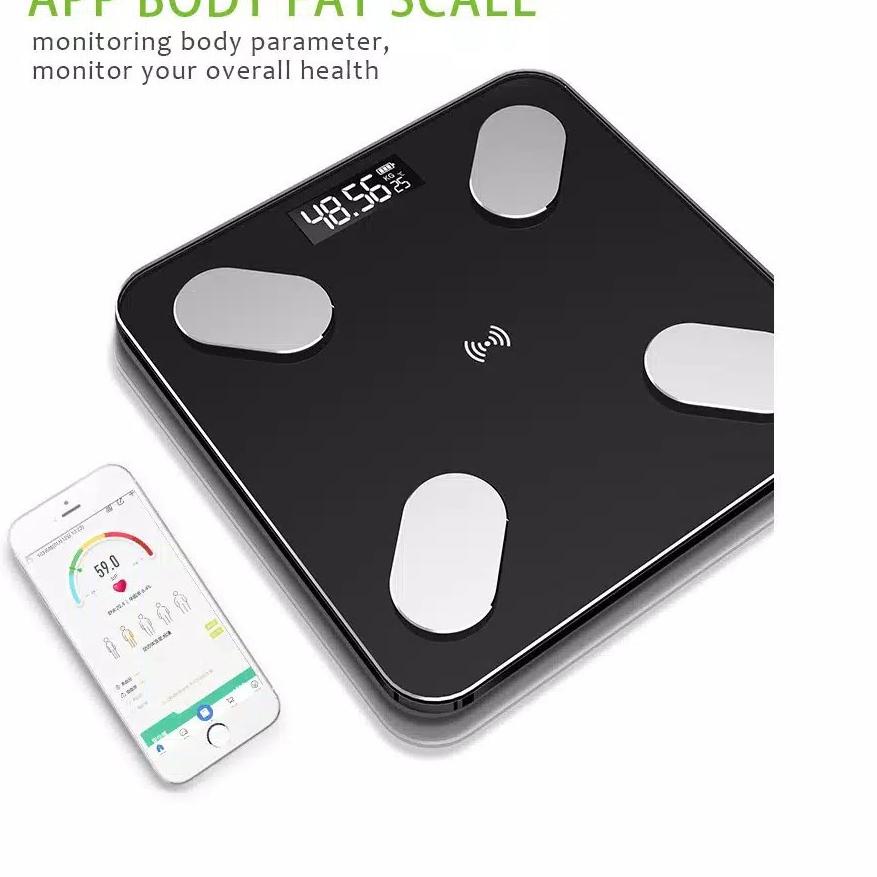 [KD6]Timbangan Badan Digital Conect Bluetooth - Timbangan Berat Badan Digital-COD✔️