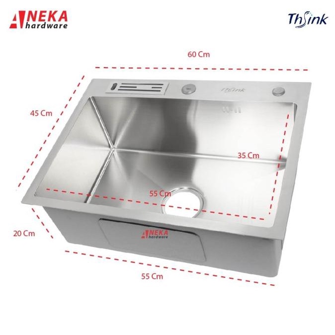 Kitchen Sink 6045 Thsink Stainless Steel / Bak Cuci Piring