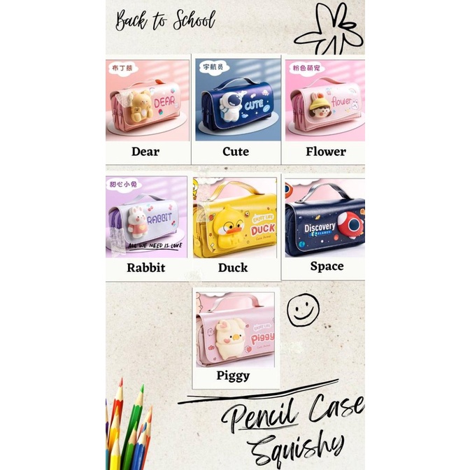 

BEST SELLER PENCIL CASE SQUISHY TEMPAT PENSIL SEKOLAH ANAK