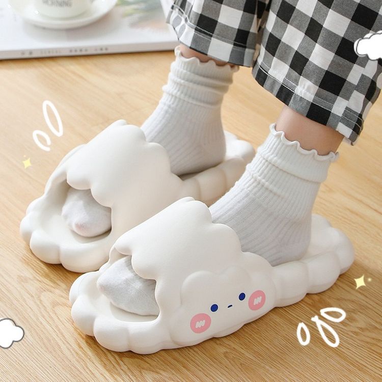 Sandal Selop Anak Perempuan Cloud Awan Korean Style Eva Ringan Terbaru Slip On Jelly Cute Sandal Slop Wanita Anak Anak