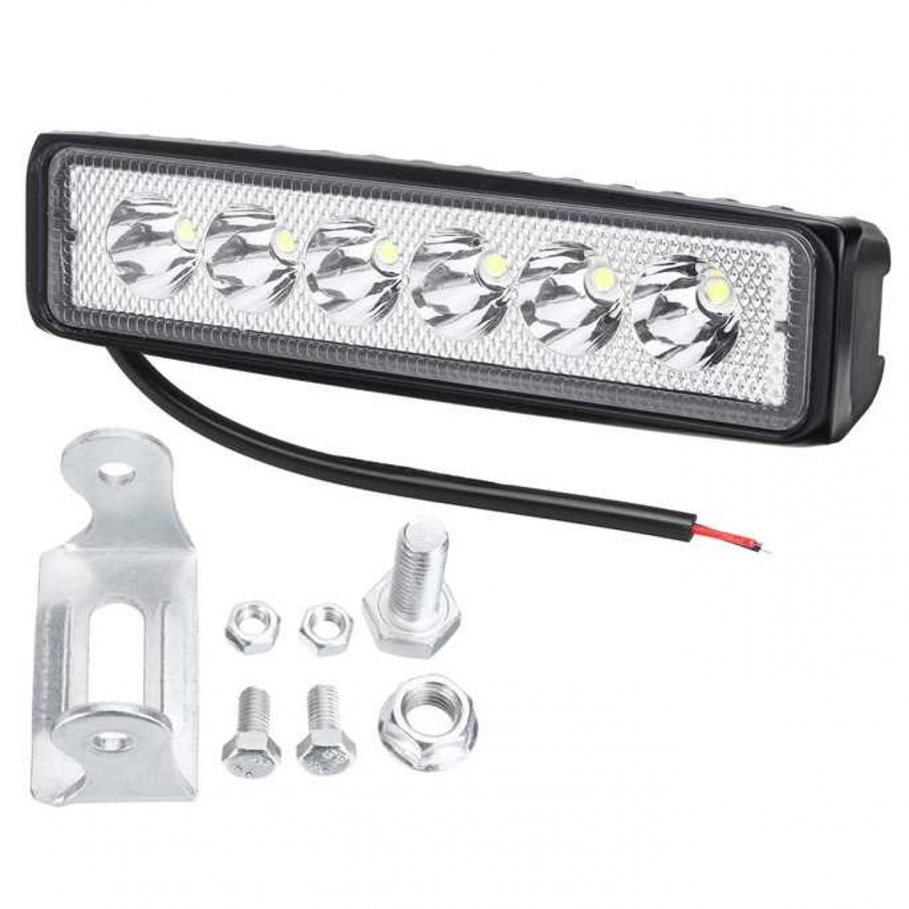 Lampu Mobil Tembak Sorot 6 LED Spot Lightbar Car ATV SUV 4WD 18W