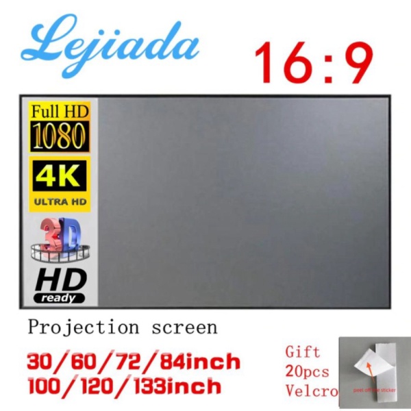 

Unik Kain Layar Proyektor Anti-light Ambient Screen Curtain 84 Inch -Silver Diskon