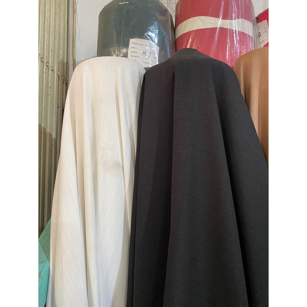 Kain katun linen rami / bahan Rami Polos Kualitas Premium/bahan kulot kemeja