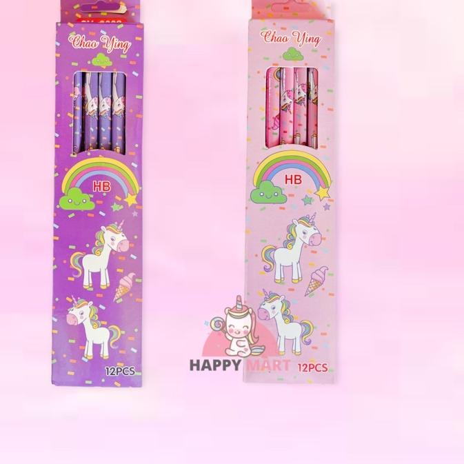 

Barang Terlaris Pensil unicorn HB 12 pcs kotak;