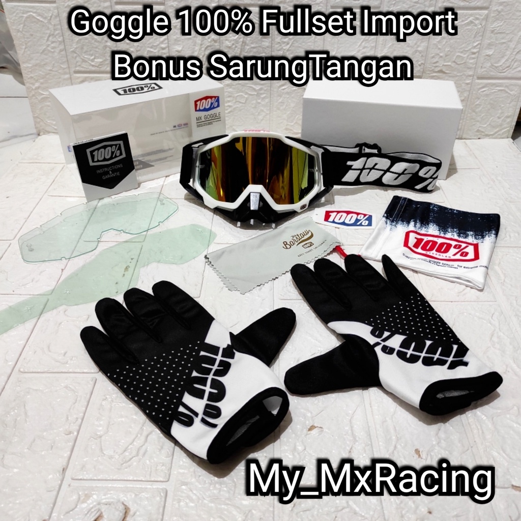 kacamata goggle trail sunmori fullset import dengan kualitas premium BONUS sarung tangan kacamata goggle trail cross terlaris fullset 020 BISA COD