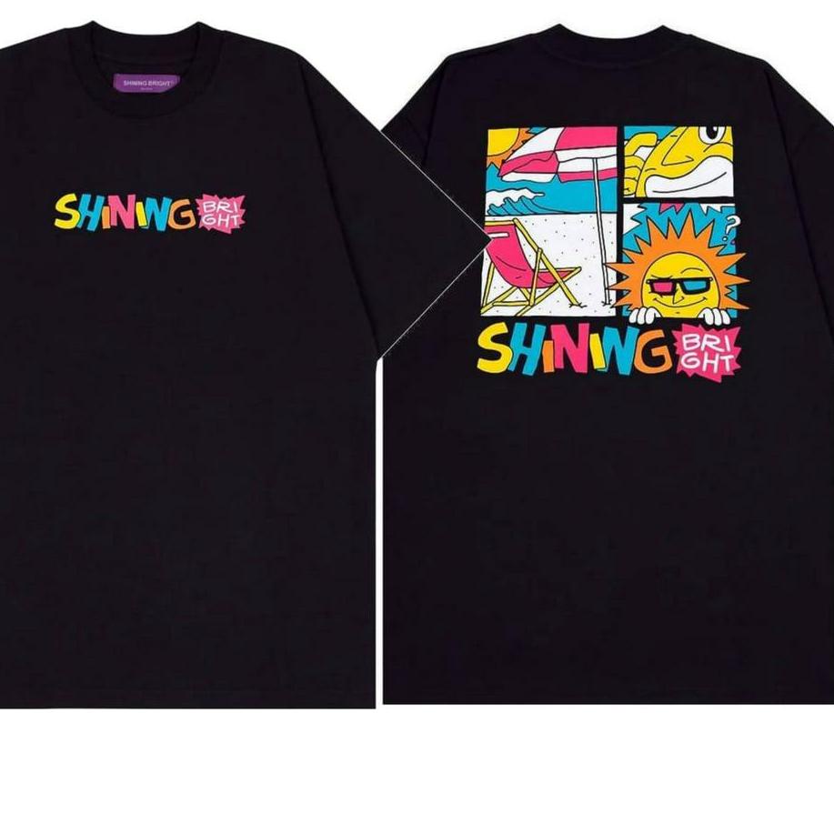 Best Seller kaos distro shining bright kasual / kaos shining bright