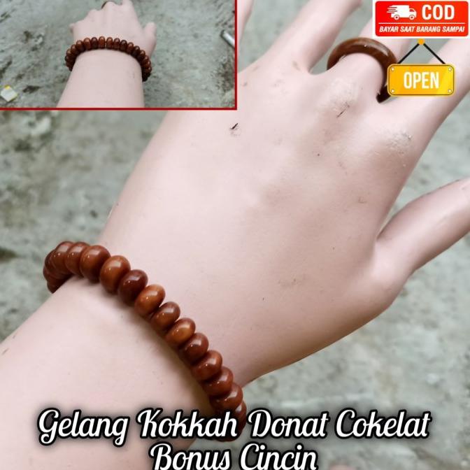 gelang tasbih kaukah 33 butir sertifikat keaslian kokka koka hitam