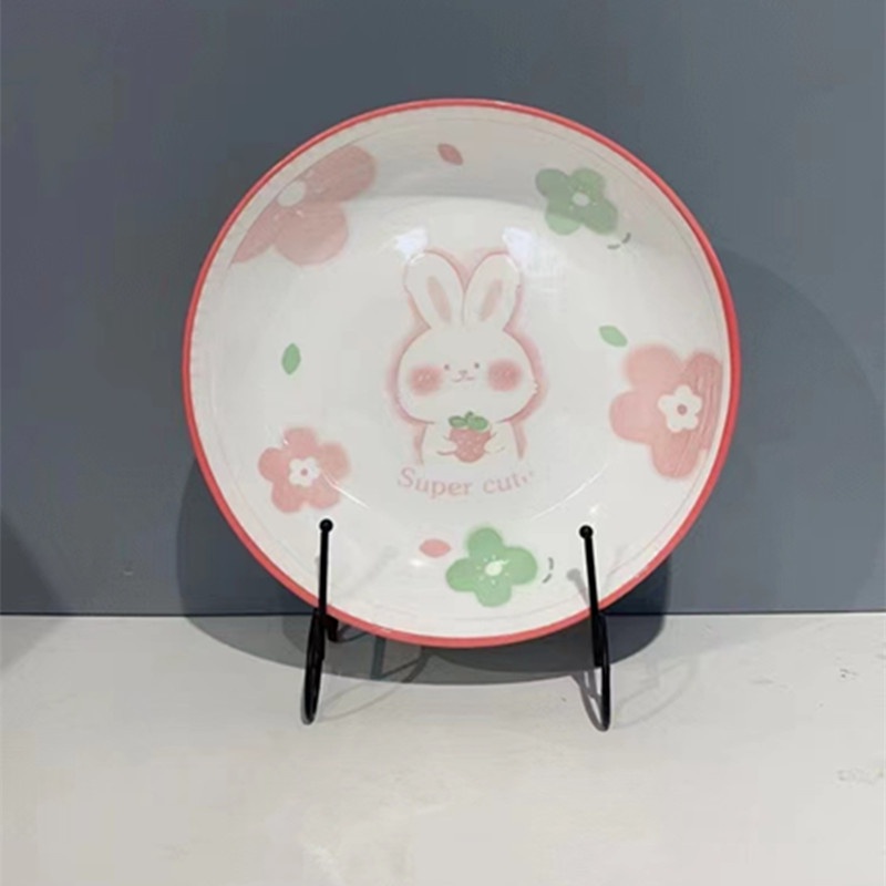 Piring Keramik Korea Super Cute Rabbit Ukuran 20 cm