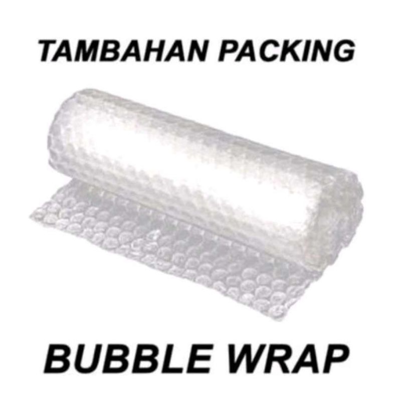 

Tambahan packing wajib diorder bubble wrap+kardus kue kering