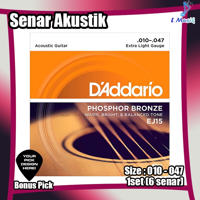 EJ series ORIGINAL SENAR GITAR D ADDARIO AKUSTIK BRONZE-ACOUSTIC GUITAR STRINGS