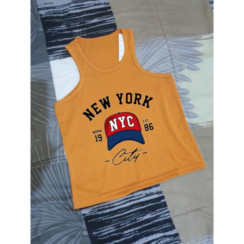 Singlet Anak Laki Laki Dan perempuan Usia 2 sampai 10 tahun NYC Kaos Anak Laki Laki Tanktop Anak Baju Anak Kaos Oblong Anak