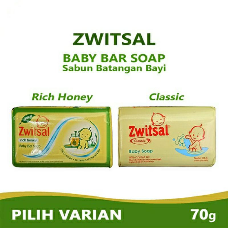 Zwitsal Sabun Bayi - Sabun Batang Zwitsal 70gr