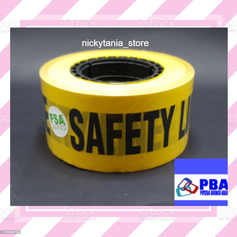 

Ready stok Barricade Line/Safety Line/Police Line 3"x300m (Tulisan: SAFETY LINE)