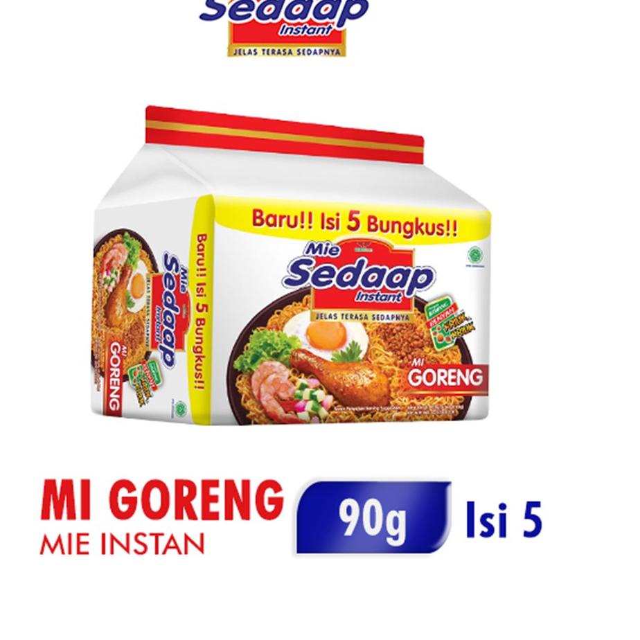

New SEDAAP Mie Instan Goreng Isi 5 Bag 90GR ↬