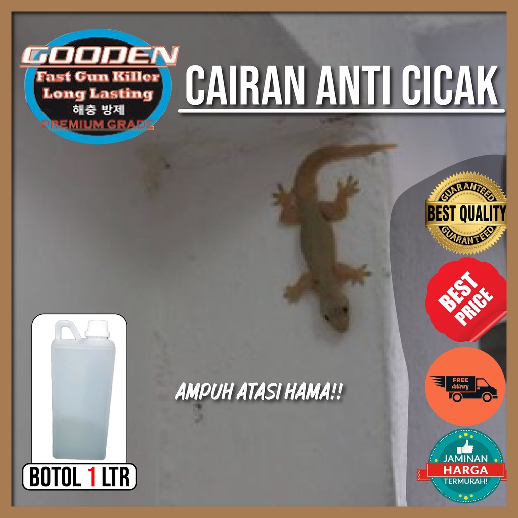 CAIRAN RACUN PENGUSIR CICAK DAN TOKEK 1 Liter Gooden , Pengusir Cicak Pengusir Tokek Anti Cicak Anti