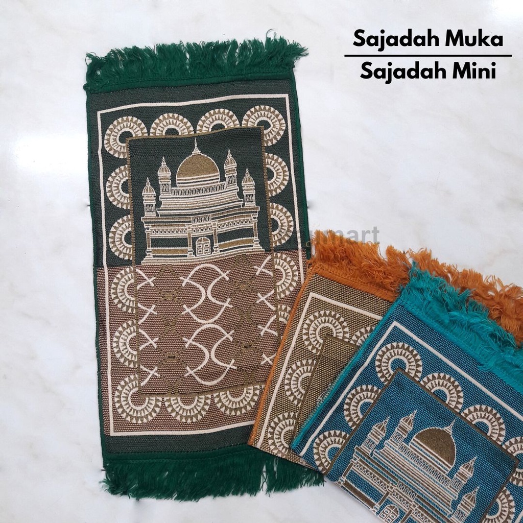 SAJADAH MUKA / SAJADAH KECIL / SAJADAH MINI / SOUVENIR SAJADAH / OLEH OLEH HAJI UMROH