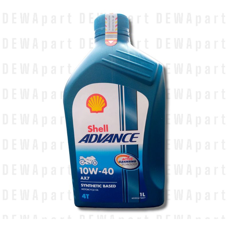 oli motor Shell AX7 advance 1liter 10W-40 harga termurah 100% original, untuk beli 1dus pesan 12boto