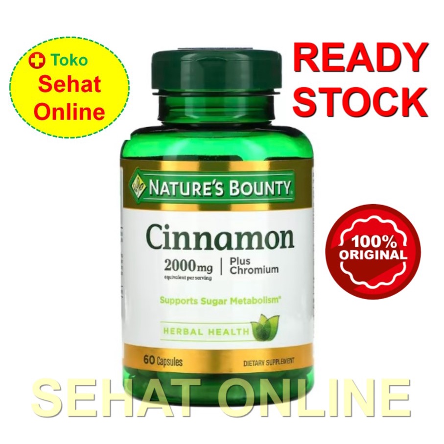 Nature's Bounty Cinnamon Plus Chromium 2000 mg 60 Kapsul