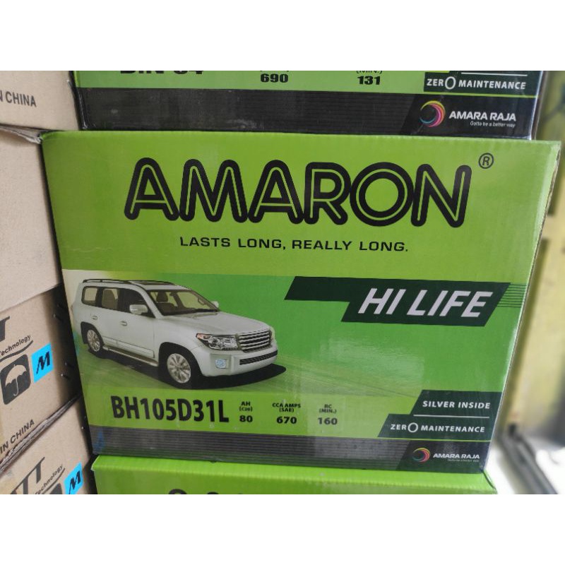AKI KERING MOBIL PAJERO SPORT/FORTUNER(OLD) AMARON HI LIFE 105D31L 80AH