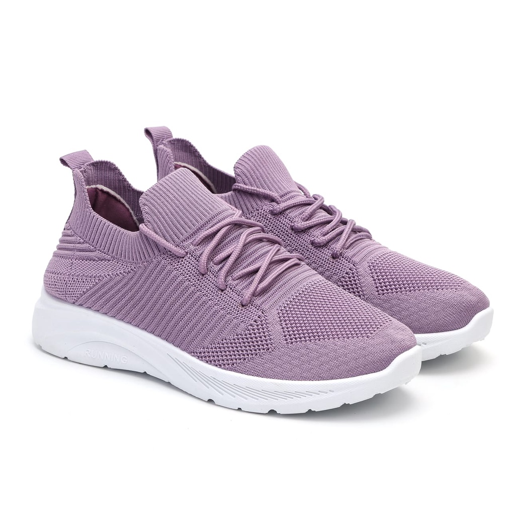 Sneakers Wanita Sport Shoes Canvas Cewek Sepatu Imprt Rajut Casual SX8515