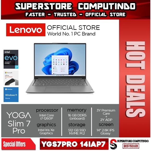 Lenovo Yoga Slim 7 Pro 14IAP7 Core i7-1260P 16GB 512GB SSD W11 OHS