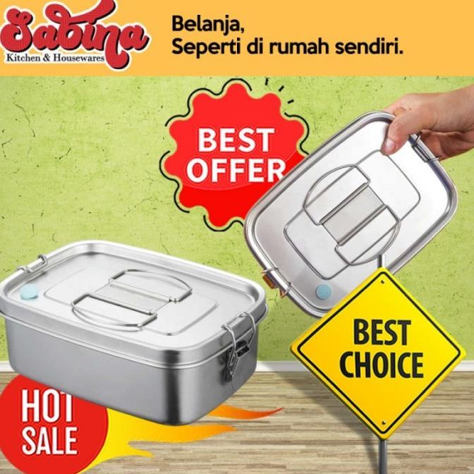 Kotak Makan Bekal Bento Lunch Box Lock n Lock Stainless Steel 304