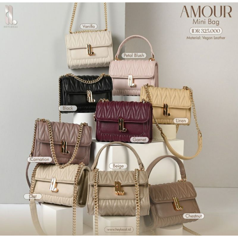 Amour Mini Bag Oat Heylocal Boston Midi Blush Kyiv Bag Maroon Heylocalid