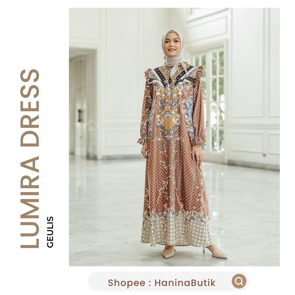 SALE - LUMIRA DRESS BROWN SIZE S by GEULIS
