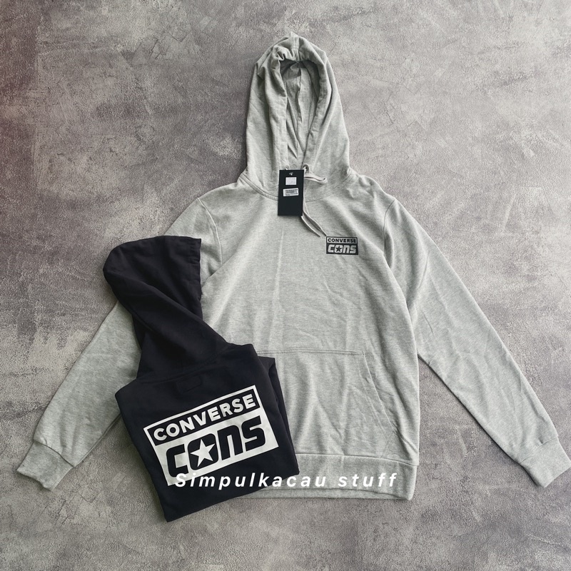 Hoodie Converse Cons Chuck Taylor Shoes Patch black