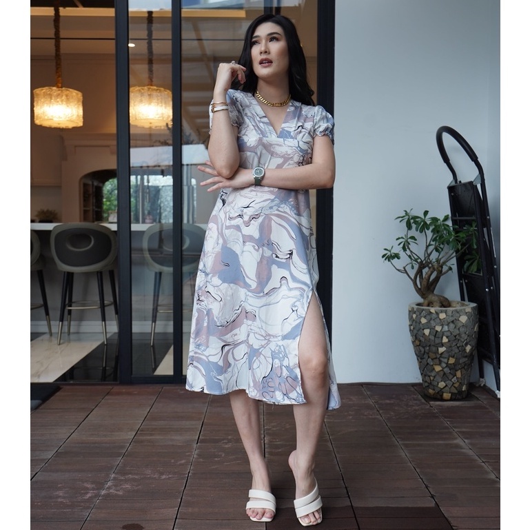 LAST STOCK Vanesha Wear - Dress Korea baju pantai (STOCK TERAKHIR TIDAK ADA RESTOCK)