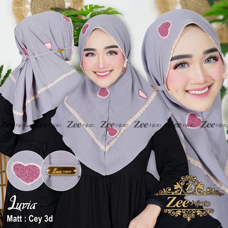 JILBAB LUVIA RENDA PLISKET / JILBAB INSTAN / BERGO 3D / HIJAB INSTAN / BERGO TALI / BERGO CRINCLE / BERGO 3D / BERGO TALI / JILBAB POMPOM