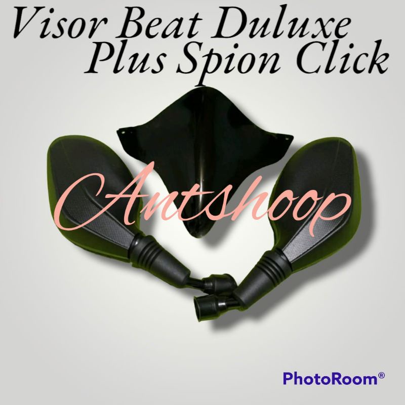 Promo Paket Visor Beat Duluxe Plus Spion Click Thailand Vario 125 i 150 Visor Beat New Led 2020-2022 Plus Spion Click Honda Vario PCX Beat Scoopy New ANTSHOOP
