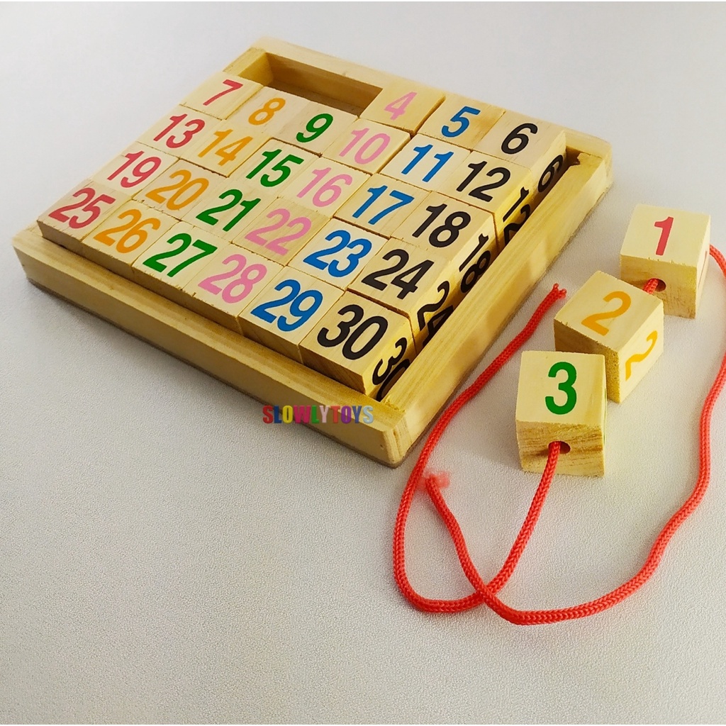 Meronce Pinus Angka/ Mainan Edukasi Anak/APE