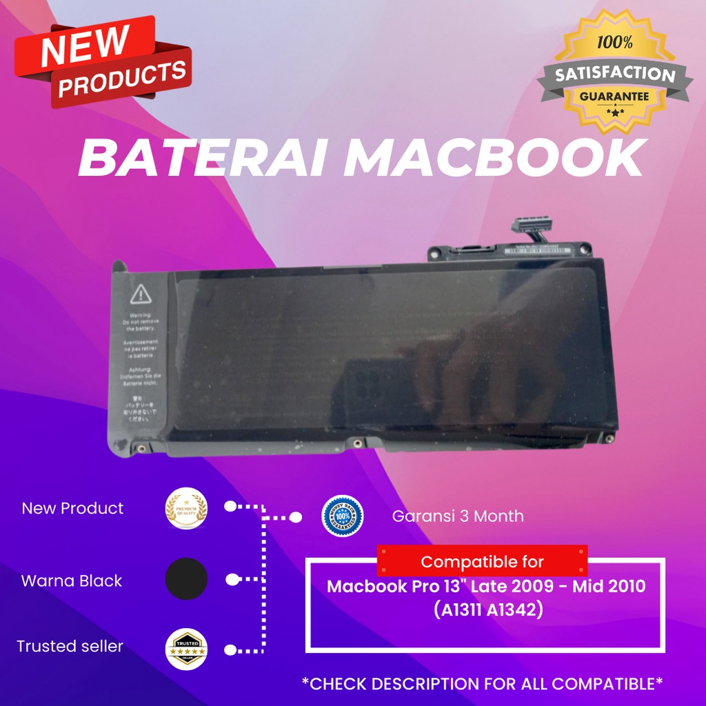 Baterai Laptop APPLE Macbook A1331 A1342