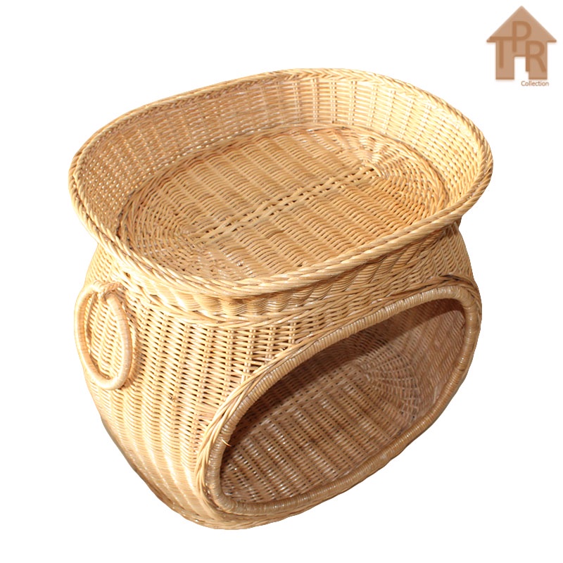 Rotan - Pet Basket Keranjang Kucing Anjing Tingkat Oval D50