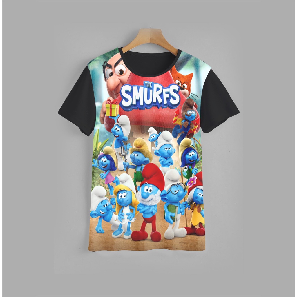 Little ANQ - Kaos anak THE SMURF-1 baju anak THE SMURF-1 (1-12 tahun)