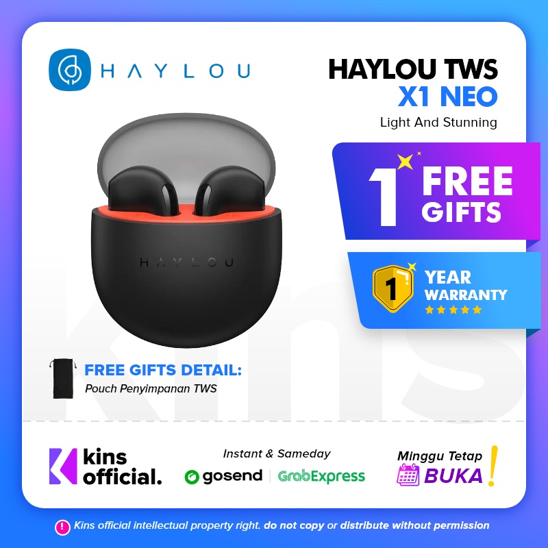 Haylou X1 Neo TWS Bluetooth 5.3 Low Latency  0.06s Garansi Resmi