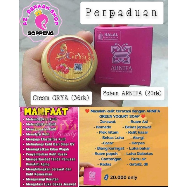 Az_Berkah✨Perpaduan Cream GRYA & Sabun ARNIFA