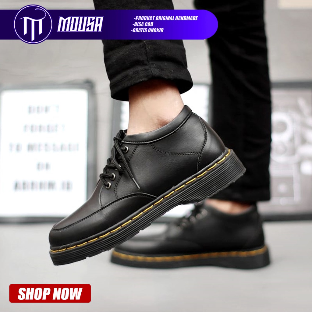 Sepatu Formal Pria Kasual Casual Hitam Low Boots Kulit Sintetis Mousa King