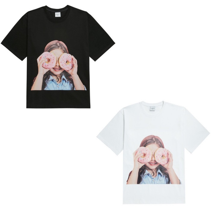 ⭐BISA COD⭐ Acme De La Vie ADLV Baby Face T-shirt Black Donut 3 100% Original - BLACK, SIZE 2