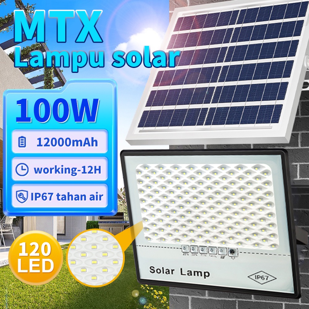 Ditingkatkan 100W Lampu Jalan Tenaga Surya Solar Cell Panel Surya  Lampu emergency lampu taman lampu lampu dinding lampu tenaga surya lampu tenaga matahari lampu taman lampu outdoor lampu taman dinding lampu