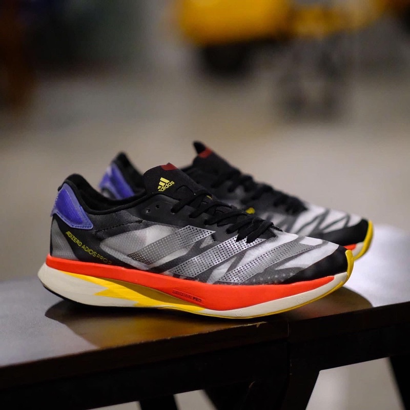 ADIDAS ADIOS PRO 2 BLACK WHITE ORANGE BLUE