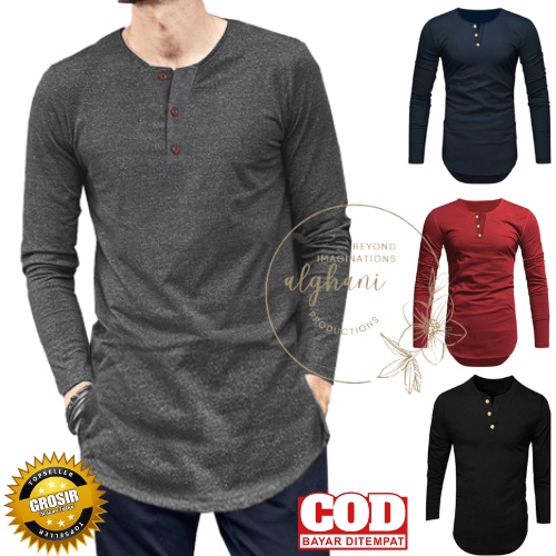 Kaos Lengan Panjang Pria /kaos pria panjang/kaos lengan panjang pria/kaos/kaos kurta /kaos panjang/b